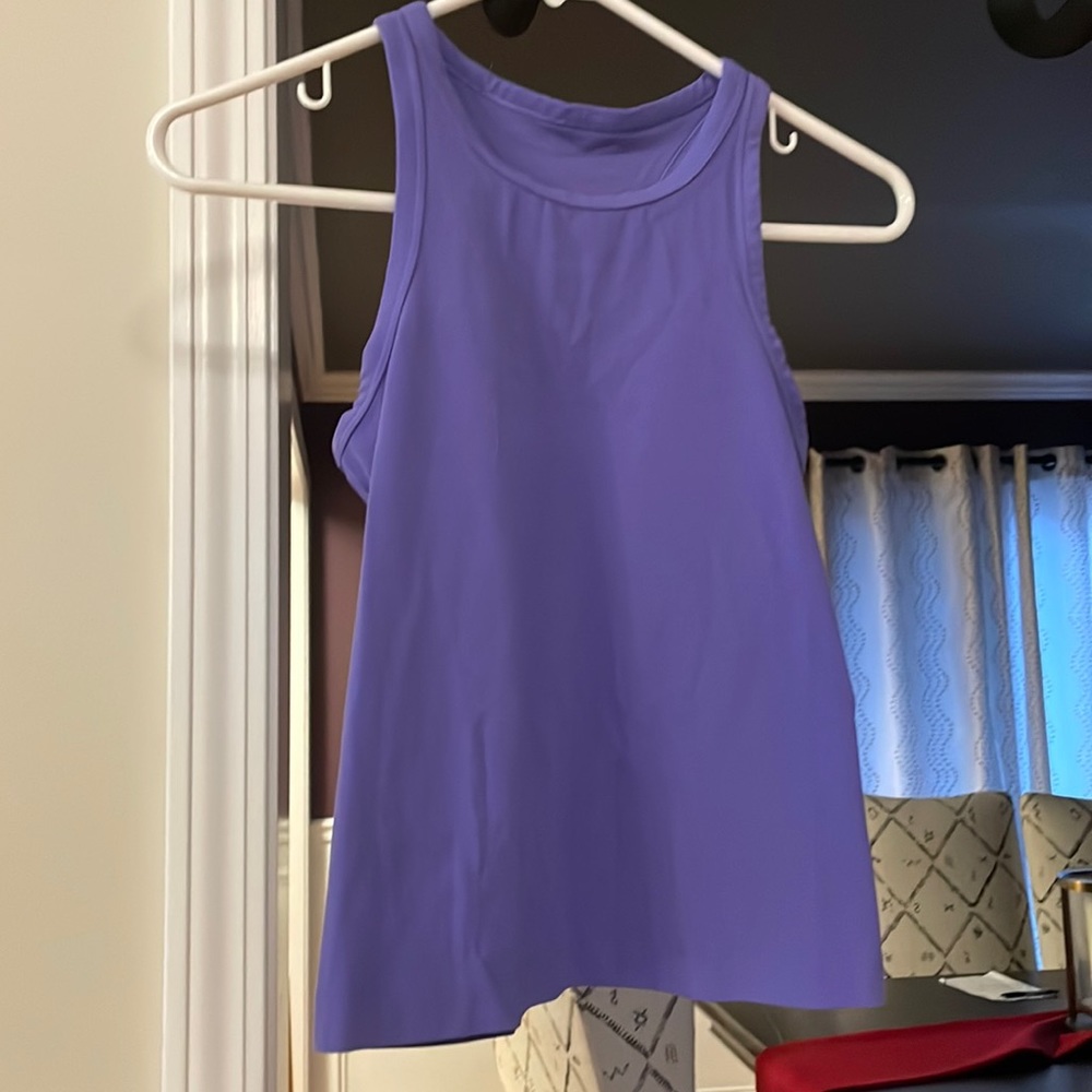 Lululemon waist length tank Charged indigo size 4